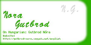 nora gutbrod business card